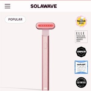 Pink solawave red light therapy Skincare Device